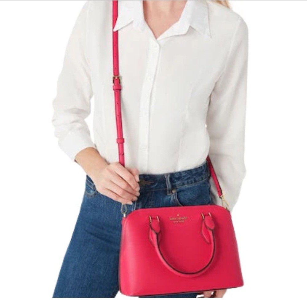 kate spade hot pink satchel with gold hardware - Picture 10 of 13
